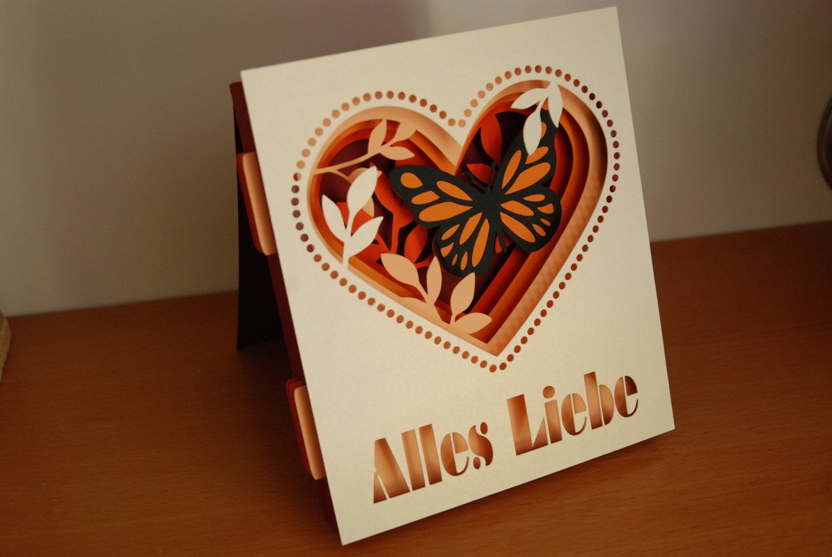 Anleitung 3D-Schmetterling-Tunnelkarte - Bild 3