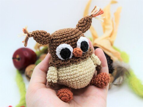 Häkelanleitung für Baby-Eule Edda