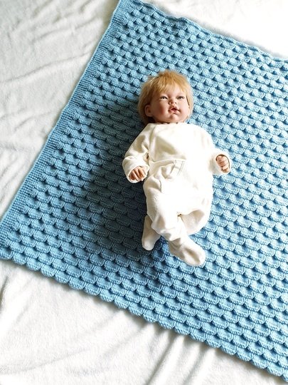Strickanleitung Babydecke , Krabbeldecke, Spieldecke, Plaid   #289