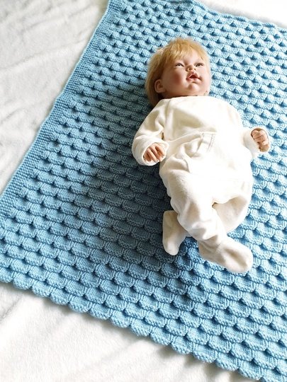 Strickanleitung Babydecke , Krabbeldecke, Spieldecke, Plaid   #289