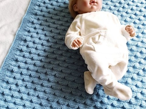 Strickanleitung Babydecke , Krabbeldecke, Spieldecke, Plaid   #289