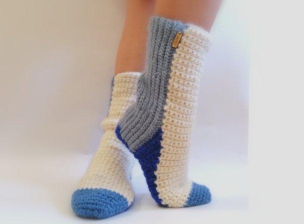 House Socks. Crochet pattern