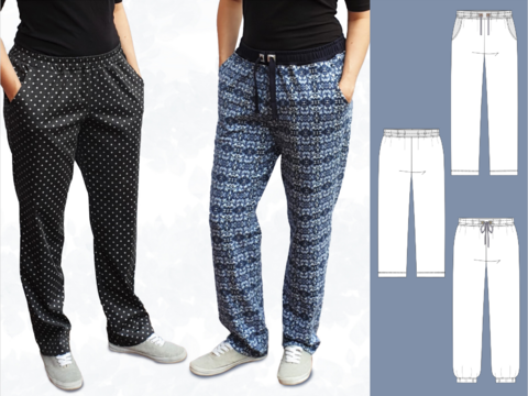 Freizeithose Mira – Bequeme Jerseyhose mit Gummibund und Taschen Gr. 34–50