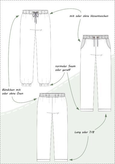 Freizeithose Mira – Bequeme Jerseyhose mit Gummibund und Taschen Gr. 34–50