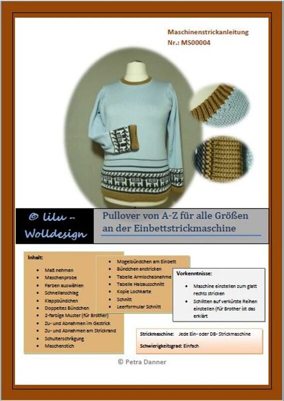 Strickanleitung Strickmaschine Pulli von A-Z
