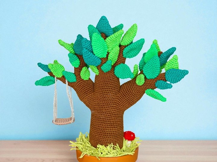 Dekorativer Zauberbaum - Häkelanleitung