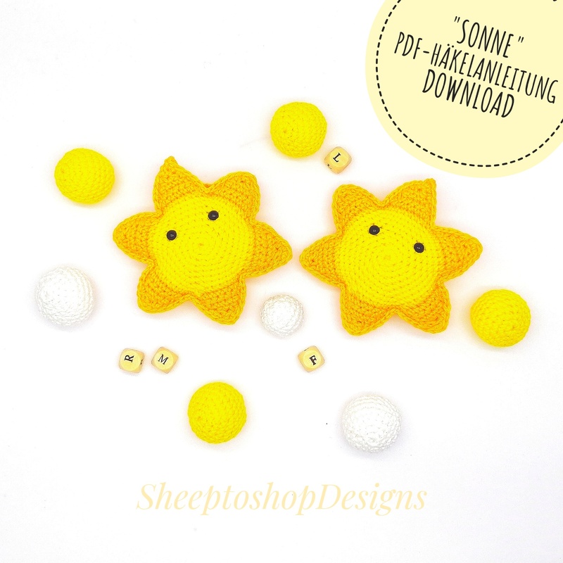 Sonne Häkelanleitung 3D Optik