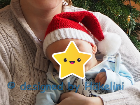 Weihnachtsmütze „Baby Santa“ für Babys
