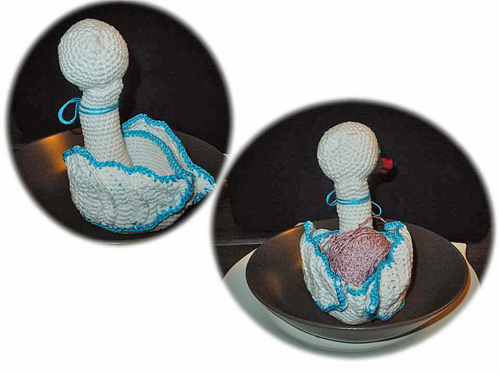 Schwanennest - Tischdekoration - Taufe Hochzeit -