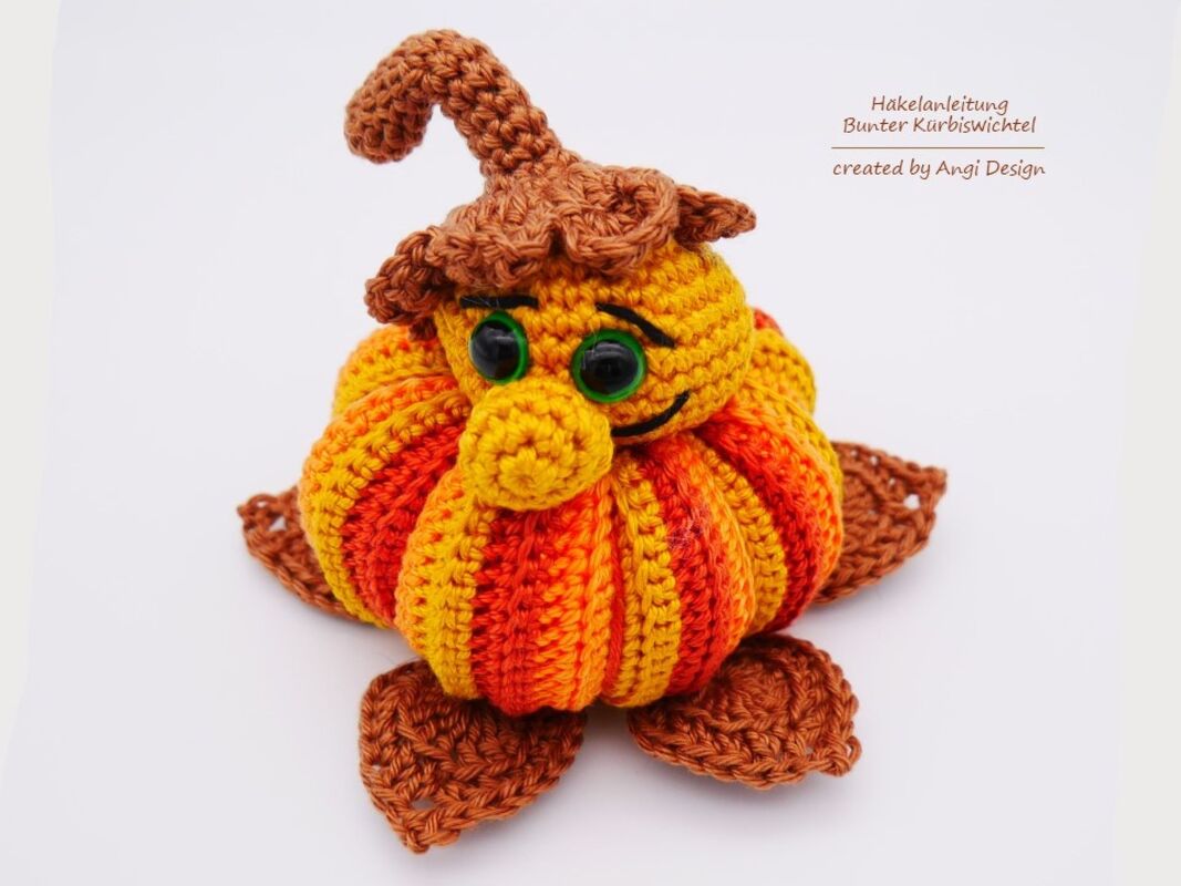 Häkelanleitung bunter Kürbiswichtel