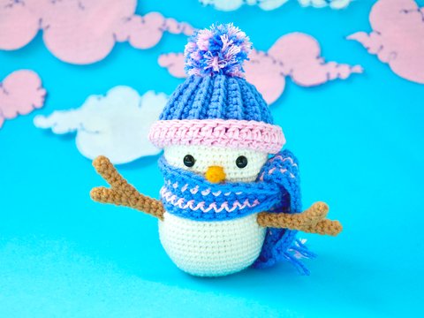 Schnupfi der Schneemann Häkelanleitung