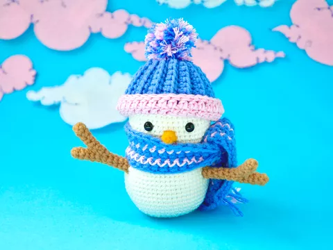 Schnupfi der Schneemann Häkelanleitung