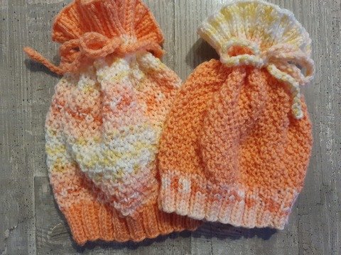 Strickanleitung Babymütze mit Kordel zum Zusammenziehen in zwei Größen!