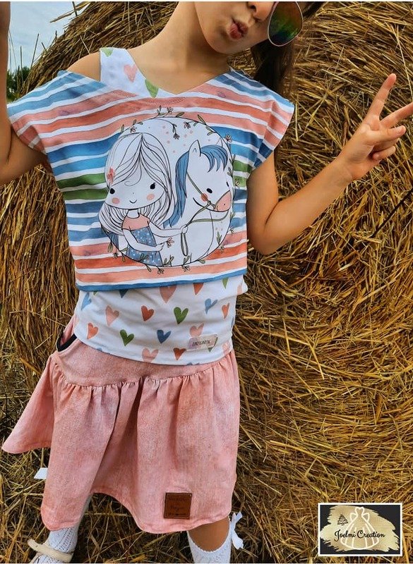 HOT CROP TOP Shirt mit Top Gr. 98 - 164 - Bild 3