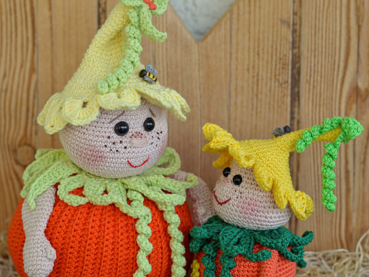 kleiner Kantenhocker "kleiner Bruder von Kürbis Karlchen" Herbst