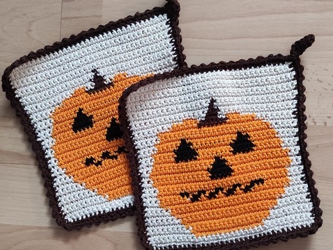 Crochet Pattern for a potholder "Halloween"
