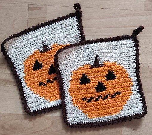 Crochet Pattern for a potholder "Halloween"