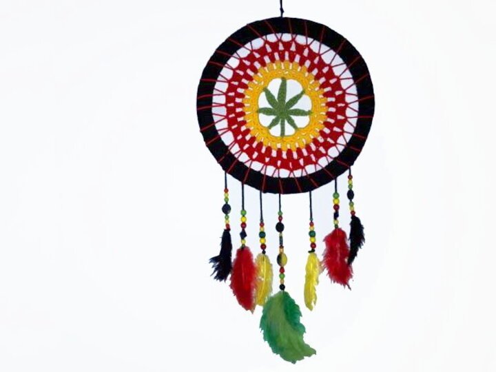 H&Auml;KELANLEITUNG * TRAUMF&Auml;NGER Hanf Blatt *