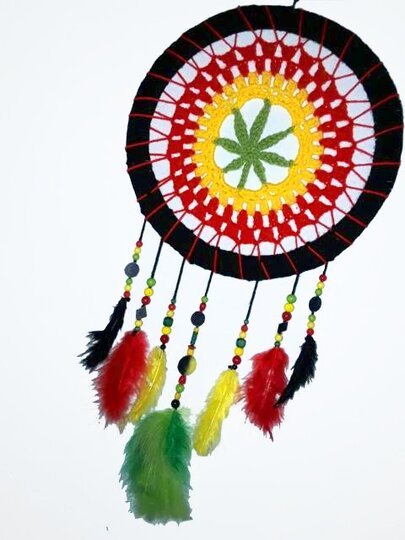 H&Auml;KELANLEITUNG * TRAUMF&Auml;NGER Hanf Blatt *