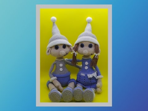 Häkelanleitung Wichtelpaar Theo + Trudi