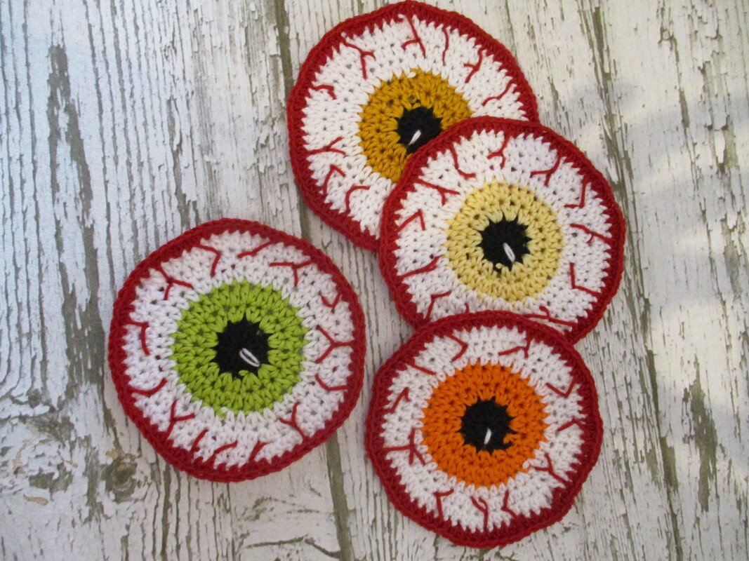 Häkelanleitung Untersetzer Augen - Bild 6
