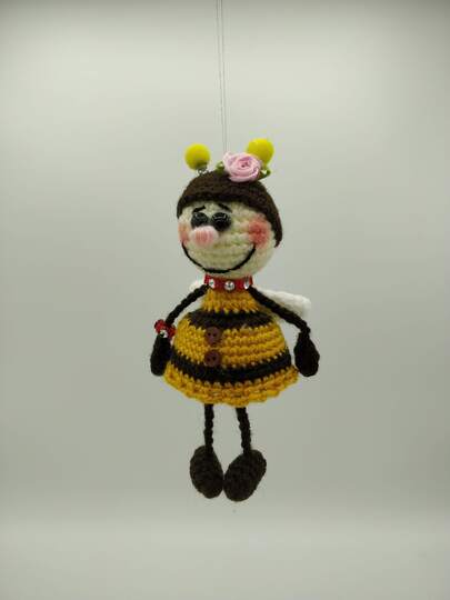 Häkelanleitung Schlüsselanhänger Bienchen Trici