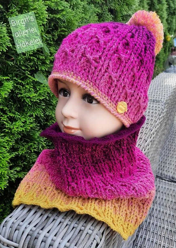 Wintersparset "Crossed over" für Mütze und Loop - Bild 2