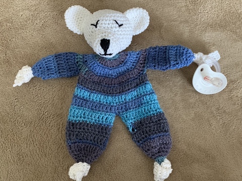 Anleitung schlafendes Schnullerbärchen