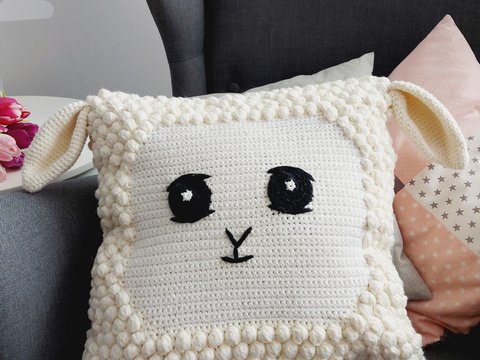 Schafkissen - Häkelanleitung