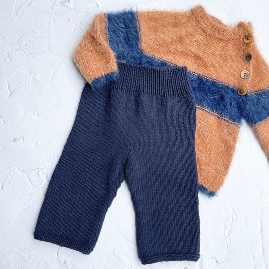 Strickanleitung Kinderhose L E N N Y Größe 68, 86/92 Baby