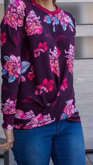 Schnittmuster Pullover/Hoodie mit Twist am Saum Damen Gr. 32 - 62