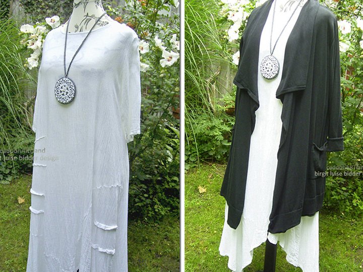 Kette häkeln, "Luise-Victoria", Statement, Lagenlook, lange Kette