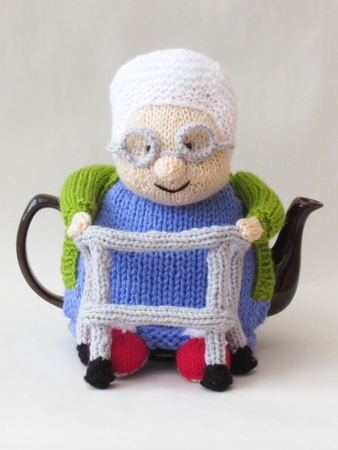 Granny and her Zimmer Tea Cosy Knitting Pattern