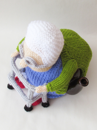 Granny and her Zimmer Tea Cosy Knitting Pattern