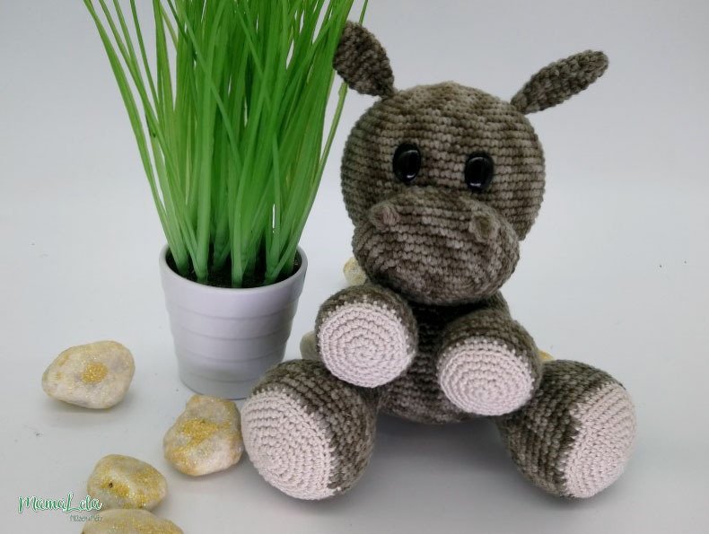 Kuschel Hippo, mini - Häkelanleitung