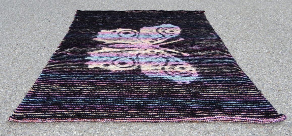 Seelenwärmer Tagpfauenauge Illusionsstricken