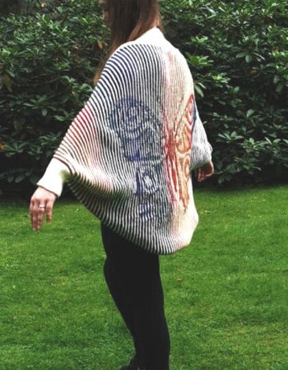 Seelenwärmer Tagpfauenauge Illusionsstricken