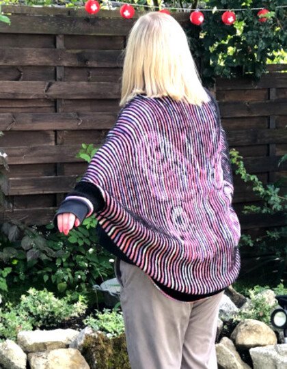 Seelenwärmer Tagpfauenauge Illusionsstricken