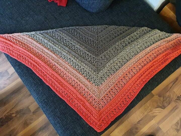 Anleitung Tatjana h&auml;keln Dreieckstuch