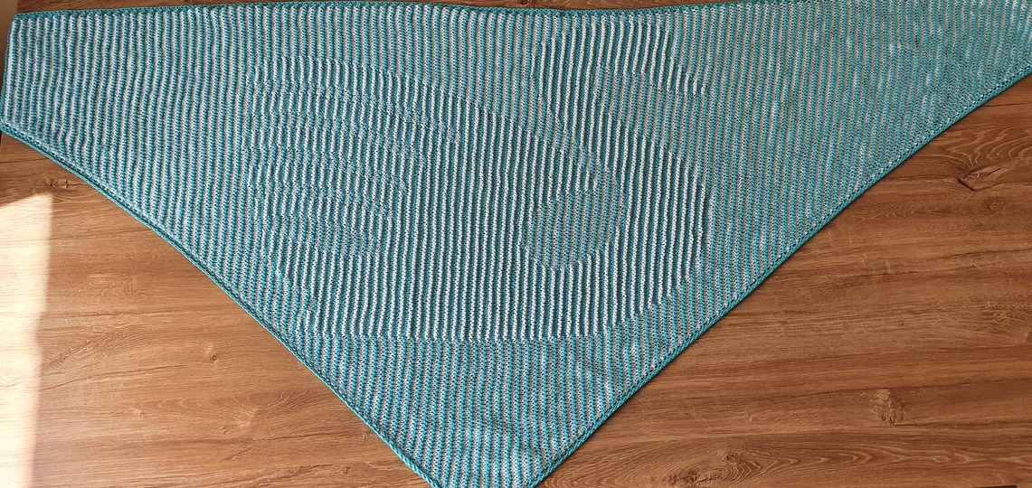 Schwan, Schattenstricken, Illusionsstricken, Motivtuch