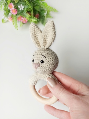 Pattern Bunny baby rattle