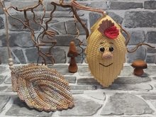 Häkelanleitung Herbstblättchen "Hugo" (Ast/Fensterhänger, 4 versch. Größen)