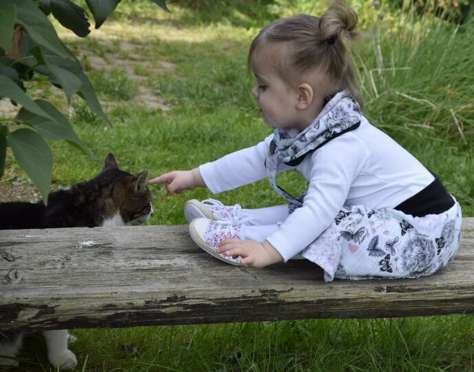 Set Rock und Dreieckstuch nähen aus Musselin Sparset
