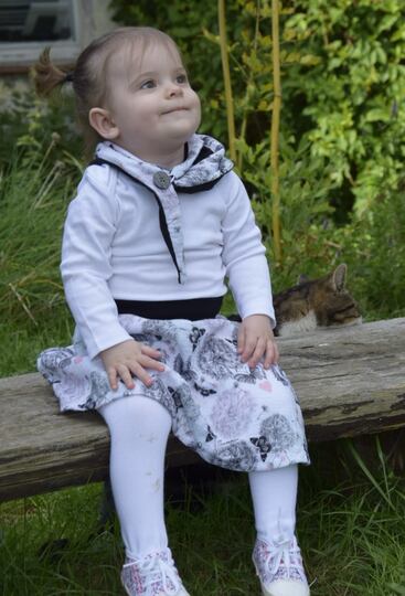 Set Rock und Dreieckstuch nähen aus Musselin Sparset