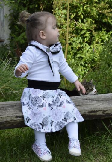 Set Rock und Dreieckstuch nähen aus Musselin Sparset