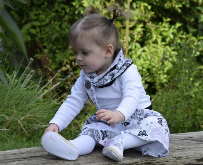 Set Rock und Dreieckstuch nähen aus Musselin Sparset