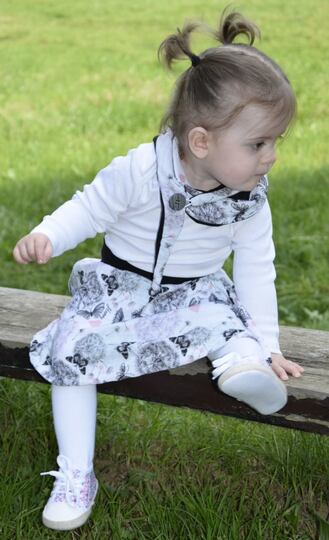 Set Rock und Dreieckstuch nähen aus Musselin Sparset