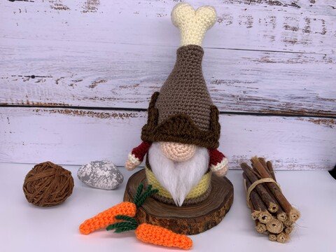 Häkelanleitung Thanksgiving Gnom mit Truthahnbein