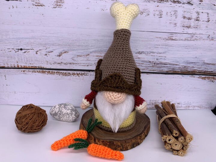 Häkelanleitung Thanksgiving Gnom mit Truthahnbein