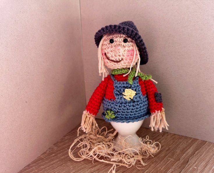 Häkelanleitung Eierwärmer Vogelscheuche - Bild 2